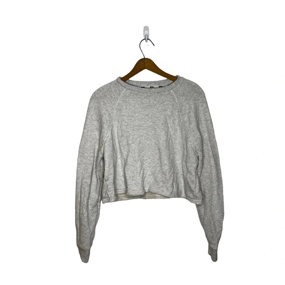 MADEWELL Make Weekends Longer Airy Terry Cropped Boxy Pullover Crewneck Sweater - Picture 9 of 9